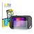 Parte frontal de un envase de producto con el logotipo de la marca BROTECT. Al lado se muestra el dispositivo Flir C5 con su p