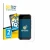 Parte frontal de un envase de producto con el logotipo de la marca BROTECT. Al lado se muestra el dispositivo SkyCaddie Pro 5X