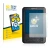 Parte frontal de un envase de producto con el logotipo de la marca BROTECT. Al lado se muestra el dispositivo Amazon Kindle 3 
