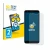 Parte frontal de un envase de producto con el logotipo de la marca BROTECT. Al lado se muestra el dispositivo Google Pixel 3a 