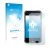 Parte frontal de un envase de producto con el logotipo de la marca upscreen. Al lado se muestra el dispositivo Apple iPhone 3G