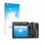 Parte frontal de un envase de producto con el logotipo de la marca upscreen. Al lado se muestra el dispositivo Ricoh GXR con s