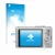Parte frontal de un envase de producto con el logotipo de la marca upscreen. Al lado se muestra el dispositivo Panasonic Lumix