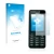 Parte frontal de un envase de producto con el logotipo de la marca upscreen. Al lado se muestra el dispositivo Nokia 301 con s