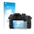 Parte frontal de un envase de producto con el logotipo de la marca upscreen. Al lado se muestra el dispositivo Panasonic Lumix