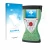 Parte frontal de un envase de producto con el logotipo de la marca upscreen. Al lado se muestra el dispositivo Leica Viva Cont