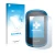 Parte frontal de un envase de producto con el logotipo de la marca upscreen. Al lado se muestra el dispositivo Garmin eTrex To