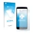 Parte frontal de un envase de producto con el logotipo de la marca upscreen. Al lado se muestra el dispositivo ZTE Axon Elite 