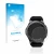 Parte frontal de un envase de producto con el logotipo de la marca upscreen. Al lado se muestra el dispositivo Samsung Gear S3