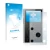 Parte frontal de un envase de producto con el logotipo de la marca upscreen. Al lado se muestra el dispositivo FiiO X1 II con 