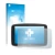 Parte frontal de un envase de producto con el logotipo de la marca upscreen. Al lado se muestra el dispositivo TomTom Go 6200 