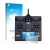 Parte frontal de un envase de producto con el logotipo de la marca upscreen. Al lado se muestra el dispositivo Robbe Futaba FX