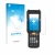 Parte frontal de un envase de producto con el logotipo de la marca upscreen. Al lado se muestra el dispositivo Zebra MC330 con