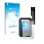Parte frontal de un envase de producto con el logotipo de la marca upscreen. Al lado se muestra el dispositivo Flyer Display D