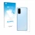 Parte frontal de un envase de producto con el logotipo de la marca upscreen. Al lado se muestra el dispositivo Samsung Galaxy 