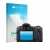 Parte frontal de un envase de producto con el logotipo de la marca upscreen. Al lado se muestra el dispositivo Canon EOS R5 co