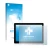 Parte frontal de un envase de producto con el logotipo de la marca upscreen. Al lado se muestra el dispositivo MEDION Lifetab 