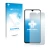 Parte frontal de un envase de producto con el logotipo de la marca upscreen. Al lado se muestra el dispositivo Samsung Galaxy 