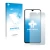 Parte frontal de un envase de producto con el logotipo de la marca upscreen. Al lado se muestra el dispositivo Samsung Galaxy 