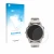 Parte frontal de un envase de producto con el logotipo de la marca upscreen. Al lado se muestra el dispositivo Garmin D2 Mach 