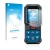 Parte frontal de un envase de producto con el logotipo de la marca upscreen. Al lado se muestra el dispositivo Bosch GLM 50-27