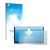 Parte frontal de un envase de producto con el logotipo de la marca upscreen. Al lado se muestra el dispositivo Alpine iLX-705D