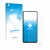 Parte frontal de un envase de producto con el logotipo de la marca upscreen. Al lado se muestra el dispositivo Xiaomi Redmi No