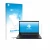 Parte frontal de un envase de producto con el logotipo de la marca upscreen. Al lado se muestra el dispositivo Lenovo ThinkPad