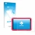 Parte frontal de un envase de producto con el logotipo de la marca upscreen. Al lado se muestra el dispositivo Aocwei x500 con