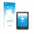 Parte frontal de un envase de producto con el logotipo de la marca upscreen. Al lado se muestra el dispositivo Kobo Clara BW c