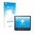 Parte frontal de un envase de producto con el logotipo de la marca upscreen. Al lado se muestra el dispositivo Kobo Libra Colo