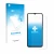 Parte frontal de un envase de producto con el logotipo de la marca upscreen. Al lado se muestra el dispositivo Wiko T20 con su