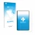 Parte frontal de un envase de producto con el logotipo de la marca upscreen. Al lado se muestra el dispositivo Oukitel OT5S co