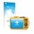 Parte frontal de un envase de producto con el logotipo de la marca upscreen. Al lado se muestra el dispositivo Kodak Pixpro WP