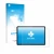 Parte frontal de un envase de producto con el logotipo de la marca upscreen. Al lado se muestra el dispositivo Lenovo Tab K11 