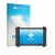 Parte frontal de un envase de producto con el logotipo de la marca upscreen. Al lado se muestra el dispositivo MUCAR 892BT con
