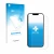 Parte frontal de un envase de producto con el logotipo de la marca upscreen. Al lado se muestra el dispositivo Apple iPhone 17