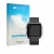 Parte frontal de un envase de producto con el logotipo de la marca upscreen. Al lado se muestra el dispositivo Pebble Time 2 2
