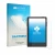 Parte frontal de un envase de producto con el logotipo de la marca upscreen. Al lado se muestra el dispositivo Xteink X3 con s