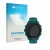 Parte frontal de un envase de producto con el logotipo de la marca upscreen. Al lado se muestra el dispositivo Garmin Forerunn