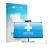 Parte frontal de un envase de producto con el logotipo de la marca upscreen. Al lado se muestra el dispositivo HP Z24m G3 con 