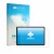 Parte frontal de un envase de producto con el logotipo de la marca upscreen. Al lado se muestra el dispositivo Blackview Tabwe