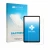 Parte frontal de un envase de producto con el logotipo de la marca upscreen. Al lado se muestra el dispositivo Headwolf FPad 6