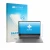 Parte frontal de un envase de producto con el logotipo de la marca upscreen. Al lado se muestra el dispositivo Lenovo V17 G7 c