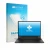 Parte frontal de un envase de producto con el logotipo de la marca upscreen. Al lado se muestra el dispositivo Dell Alienware 
