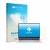 Parte frontal de un envase de producto con el logotipo de la marca upscreen. Al lado se muestra el dispositivo Acer Aspire Go 
