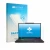 Parte frontal de un envase de producto con el logotipo de la marca upscreen. Al lado se muestra el dispositivo MSI Cyborg 15 B