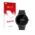 Parte frontal de un envase de producto con el logotipo de la marca upscreen. Al lado se muestra el dispositivo Relojes (Circul