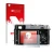 Parte frontal de un envase de producto con el logotipo de la marca upscreen. Al lado se muestra el dispositivo Fujifilm FinePi