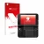 Parte frontal de un envase de producto con el logotipo de la marca upscreen. Al lado se muestra el dispositivo Nintendo 3DS XL